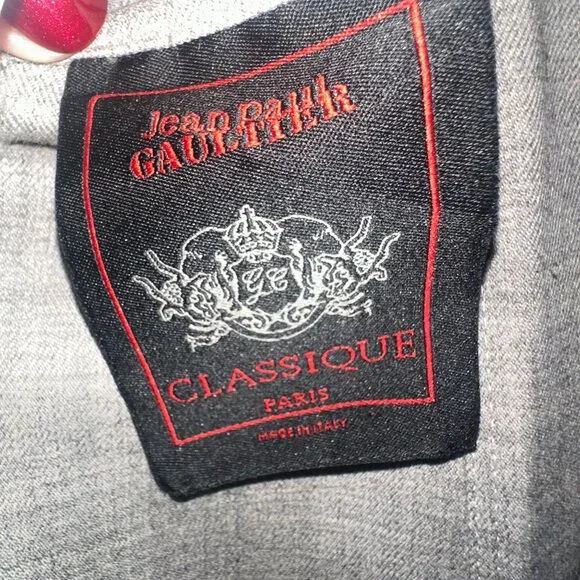 Jean Paul Gaultier Gray Wool Tailored Pants (damage) - Picture 6 of 9